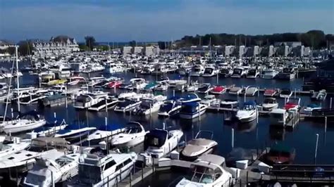 Harbor View of New Buffalo from Marina Grand Resort Rooftop Deck - YouTube