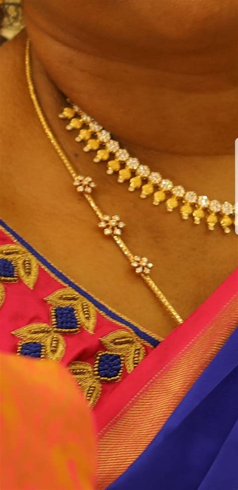 #diamond moguppu #*thali chain #traditional moguppu Gold Mangalsutra ...