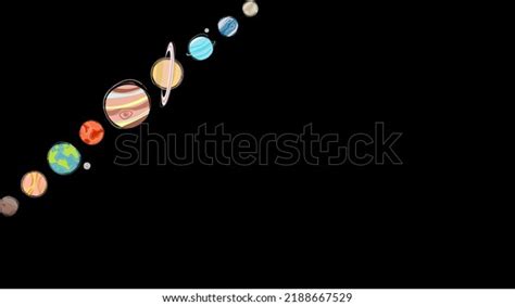 All 9 Planets Moon Stock Illustration 2188667529 | Shutterstock