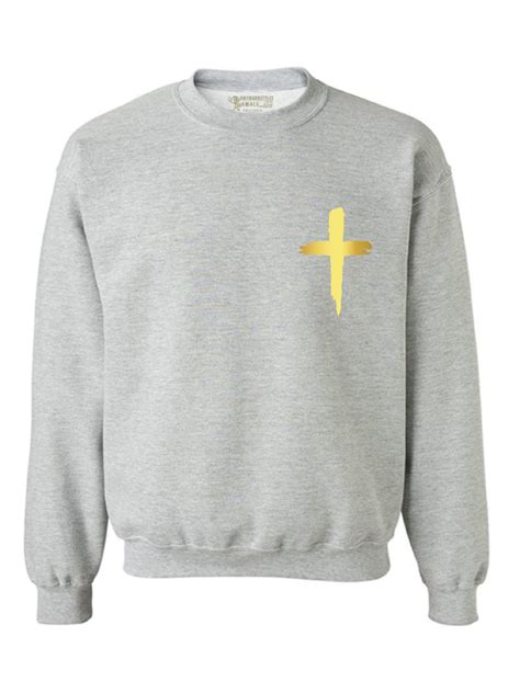 Awkward Styles - Awkward Styles Golden Cross Unisex Crewnecks Christian ...