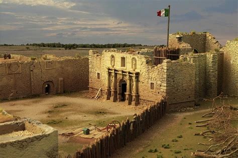 The Alamo-south Courtyard 1836 Sculpture by Mark Lemon