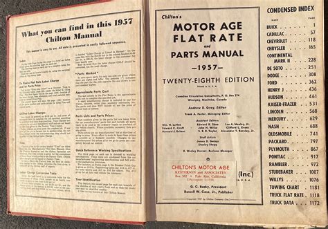 1950s Old Classic Cars Vehicle Book Chiltons Motor Age Flat - Etsy