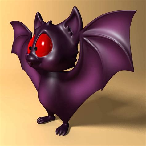 Cartoon Bat - 3D Model by supercigale