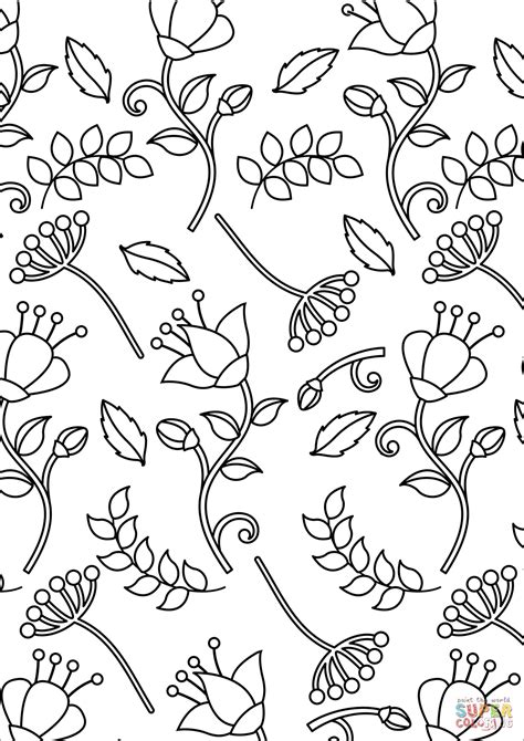 Floral Pattern coloring page | Free Printable Coloring Pages