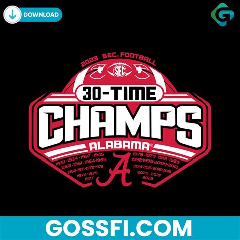 2023 SEC Championships Alabama College Football Svg - Gossfi.com