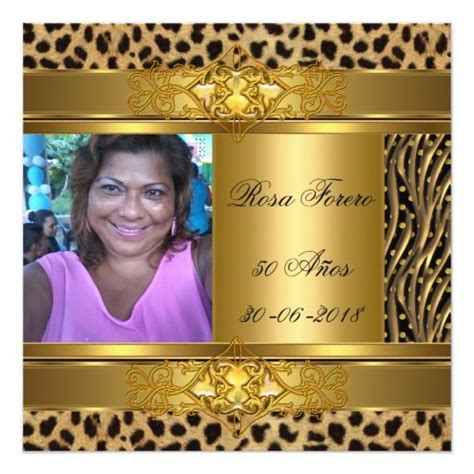 Elegant Birthday Party Gold Black Zebra Leopard Invitation | Zazzle | Elegant birthday party ...