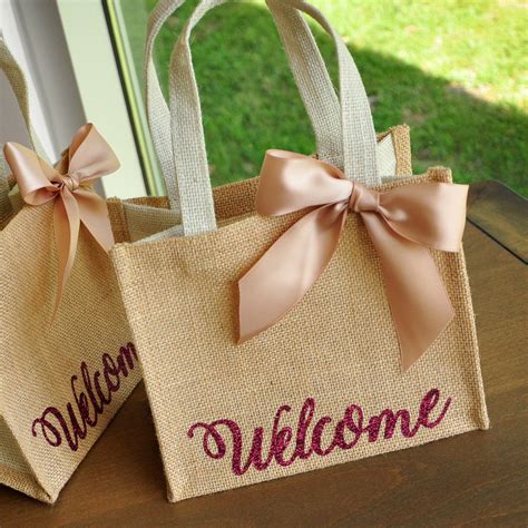 Welcome Gift Bags. Wedding Guest Gift Bag. Hotel Welcome Bag. Burlap G – Confetti Momma