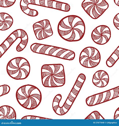 Seamless Candy Cane Vector Background Stock Vector - Illustration of seamless, illustration ...