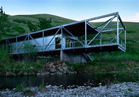 Cantilevered Home Hangs Over River Like a Broken Bridge | Designs & Ideas on Dornob