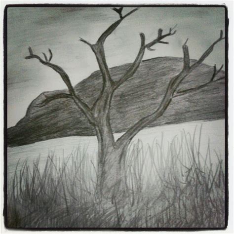 Sketsa Gambar Pemandangan Sunset | Garlerisket