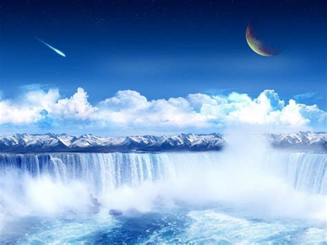 Free Waterfall 3D Backgrounds For PowerPoint - 3D PPT Templates