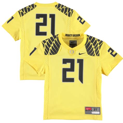 Nike #21 Oregon Ducks Toddler Yellow Replica Football Jersey