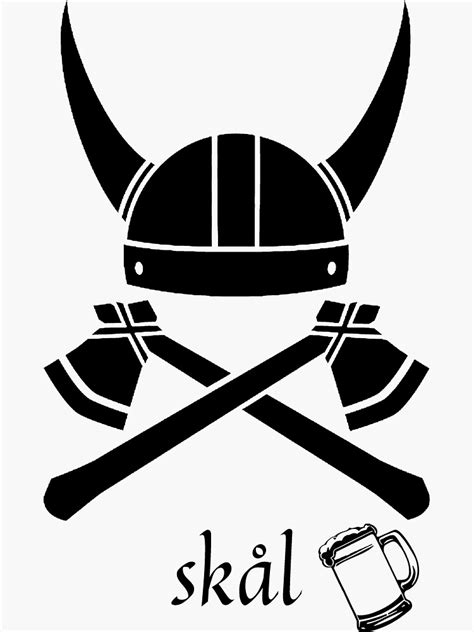 " skål, skal, viking, drinking" Sticker for Sale by pdDesings | Redbubble