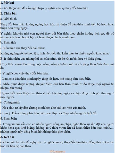 Anh chị hãy viết một đoạn văn khoảng 200 chữ trình bày suy nghĩ về ý nghĩa của sự thay đổi bản thân