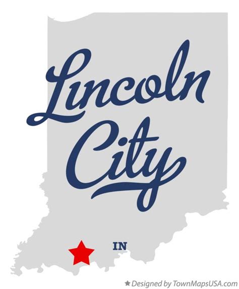 Map of Lincoln City, IN, Indiana