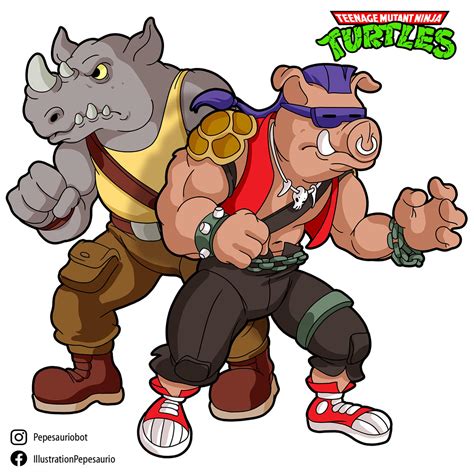 Bebop and Rocksteady by pepesauriobot on DeviantArt