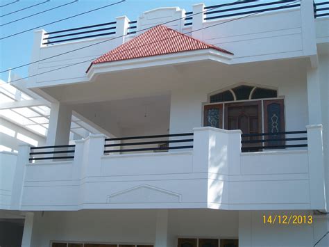 Single Floor House Front Railing Design : Double storied Tamilnadu house design - Kerala home ...