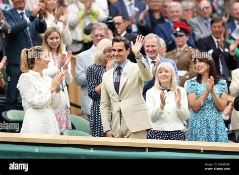 Wimbledon, England, 04/07/2023, Roger Federer (Sui) during the 2023 ...