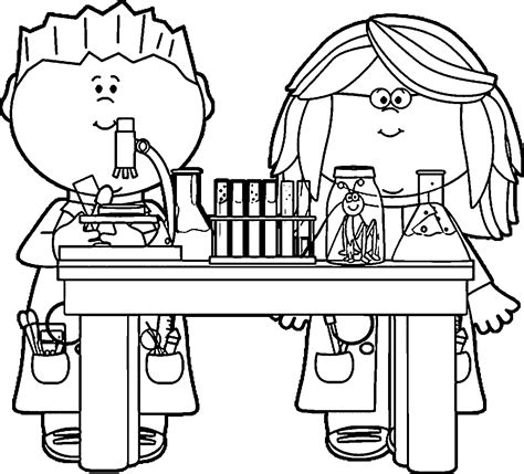 Science Lab Coloring Pages - Coloring Home