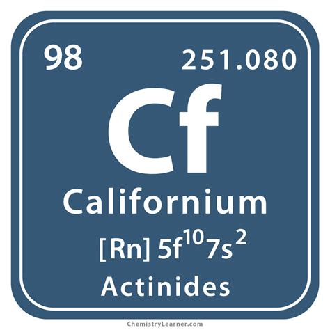 Californium Facts, Symbol, Discovery, Properties, Uses