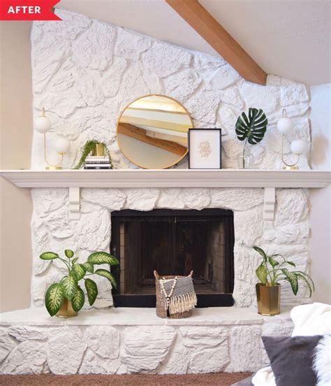 Modern White Fireplace Makeover | Apartment Therapy