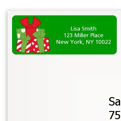 Christmas Gift Boxes Baby Shower return address labels | Baby Shower return address Stickers