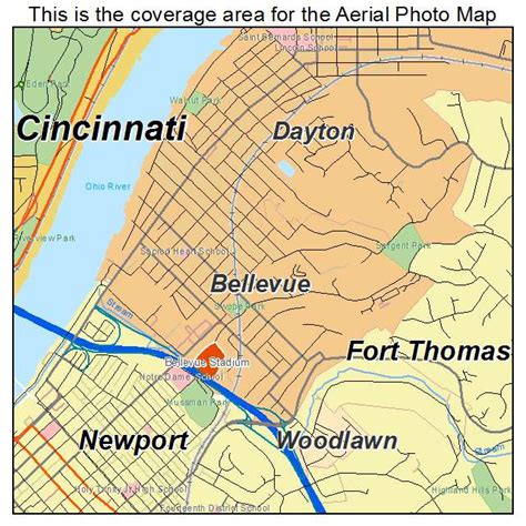 Aerial Photography Map of Bellevue, KY Kentucky