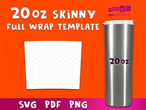 20 Oz Skinny Tumbler Template Download Free - Get What You Need For Free