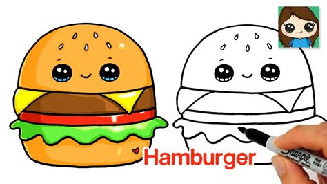 How to Draw a Hamburger Easy Squishmallow