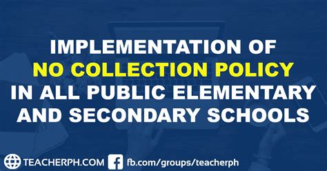 DepEd Order on No Collection Policy in All Public Schools - TeacherPH