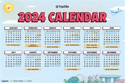 2024 Calendar Singapore Public Holiday - Cory Merrie