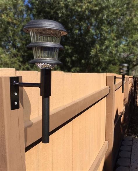 Pack of 3 steel solar light fence mounts. Available in black or white, semi gloss, satin or flat ...