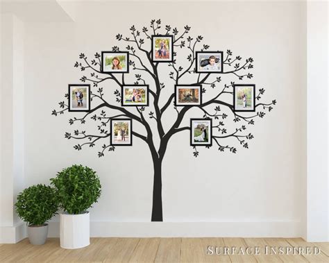 Wall Decals Family Tree Wall Decal With Pictures Home Decor Wall Mural ...