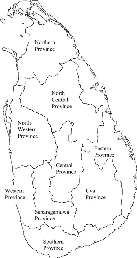 Provincial Map Of Sri Lanka In Sinhala