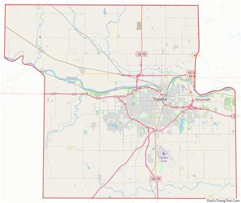 Map of Shawnee County, Kansas - Địa Ốc Thông Thái