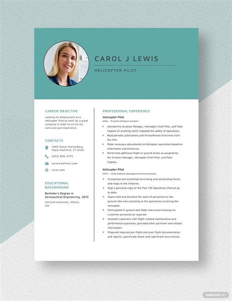Airline Pilot Resume Template