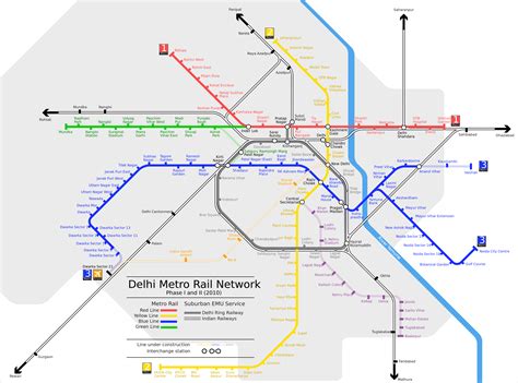 Delhi U-Bahn-Karte, Indien | Delhi metro, Metro map, Metro rail