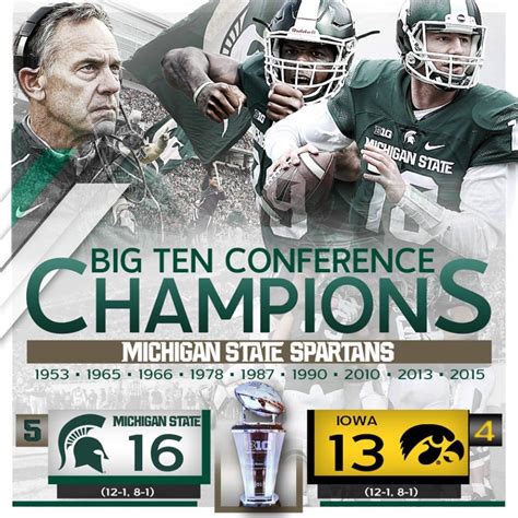 Michigan State Football - Michigan State Spartans! Big Ten Champions!