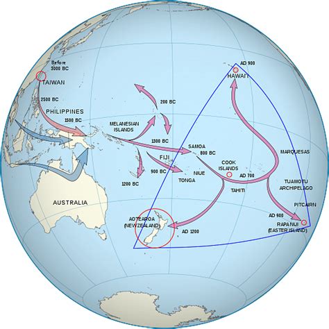 Polynesian Migration Map (Illustration) - World History Encyclopedia