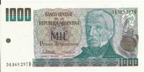 Argentina 1000 Peso Bill For Sale