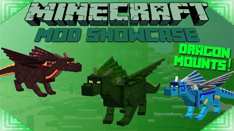 DRAGON MOUNTS (Minecraft Mod Showcase) RIDE DRAGONS - YouTube