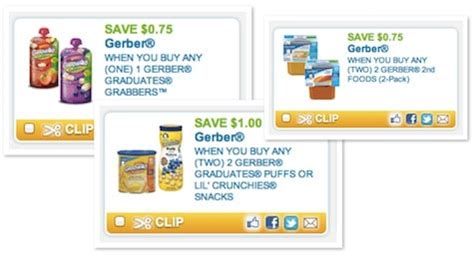 Save Up to $8.50 on Baby Food and Snacks with Gerber Printable Coupons