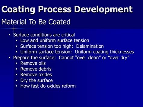 Coating processes