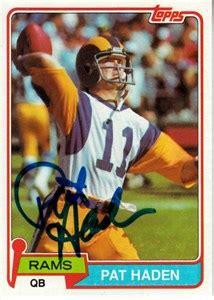 Pat Haden autographed Los Angeles Rams 1979 Topps card - Retired ...