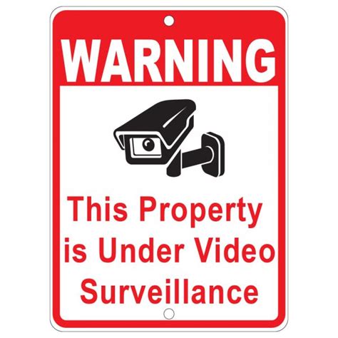 Property Under Video Surveillance - Reflective Aluminum Sign - Reliable Banner