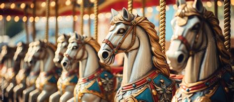 Amusement park carousel information Stock Photo | Adobe Stock