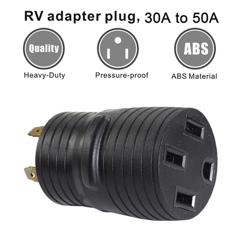 Plug Adapter 30 Amp Male To 50 Amp Female–3 Prong Rv Campers Generator Plu F7H3 | eBay