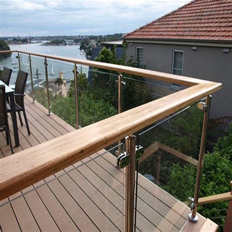 304 Stainless Steel Post Tempered Glass Balcony Railing Design - China Railing and Balcony Railing