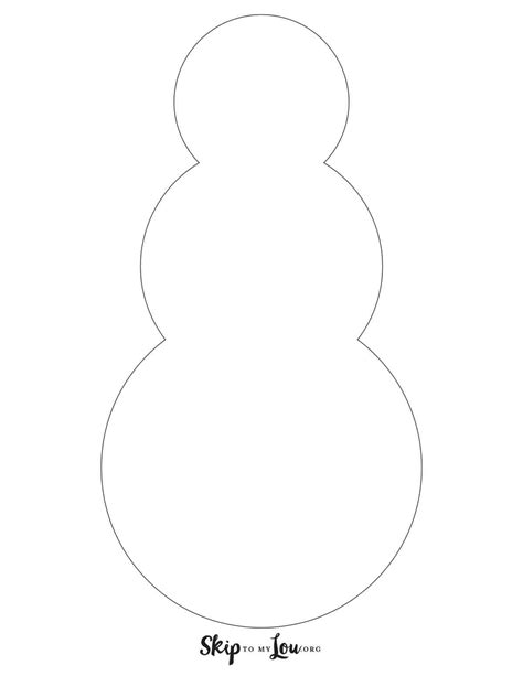 Free Printable Snowman Templates for Crafts | Skip To My Lou