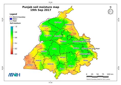 Soil Moisture Map for the state of Punjab – Aapah Innovations Pvt Ltd